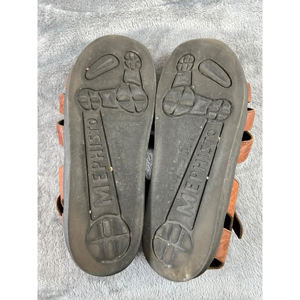 Mephisto Sam Fisherman Sandals Mens EU 44 US 10 Leather Comfort Walking Shoes